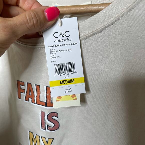 C&C California Tan Fall is my Favorite Color T-Shirt Medium - Picture 4 of 6